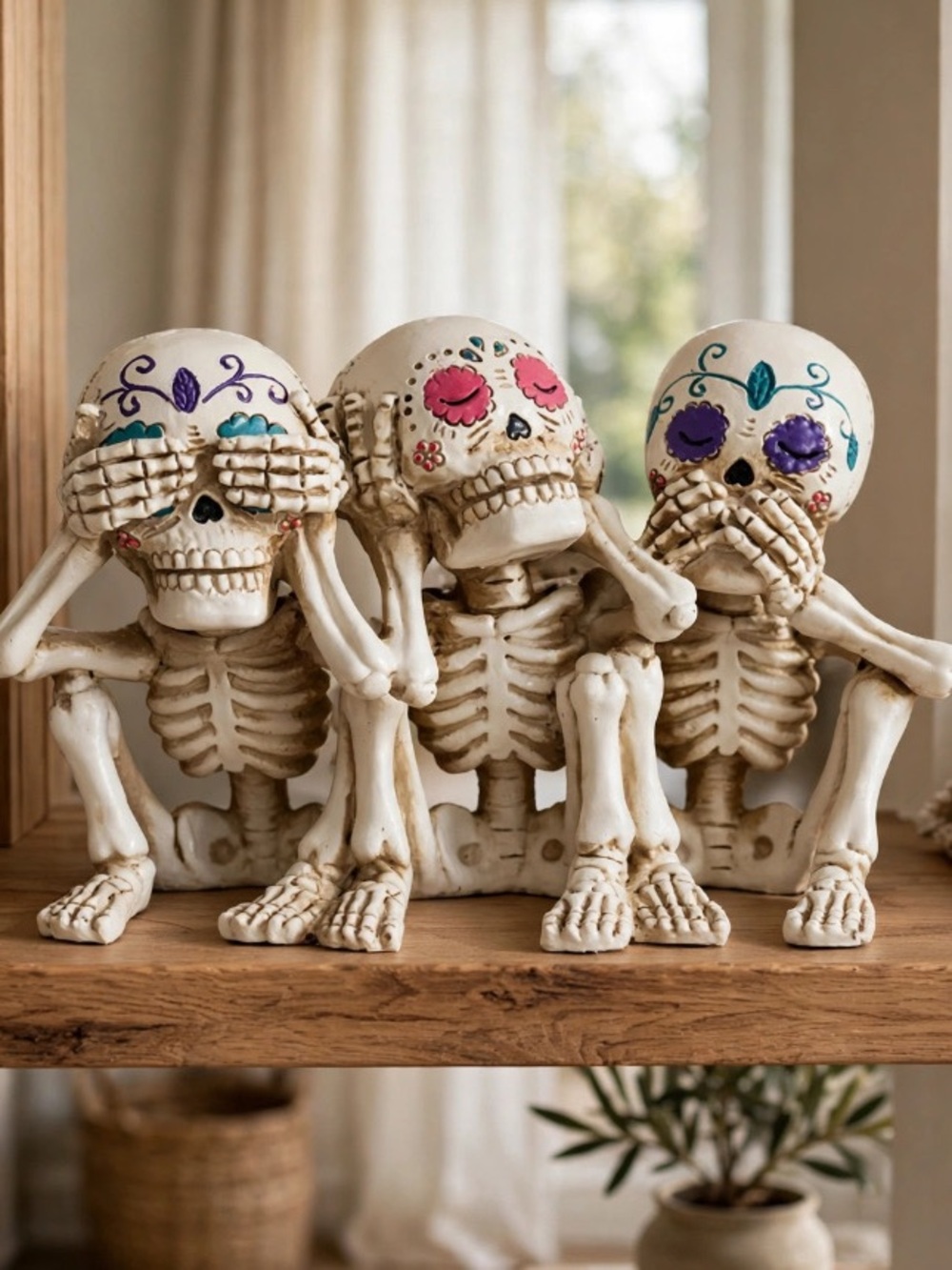 Three wise skulls